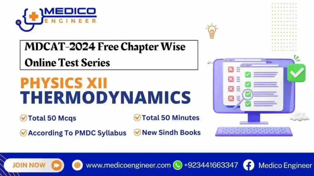 XII Physics Thermodynamics Online TestMdcat-2024