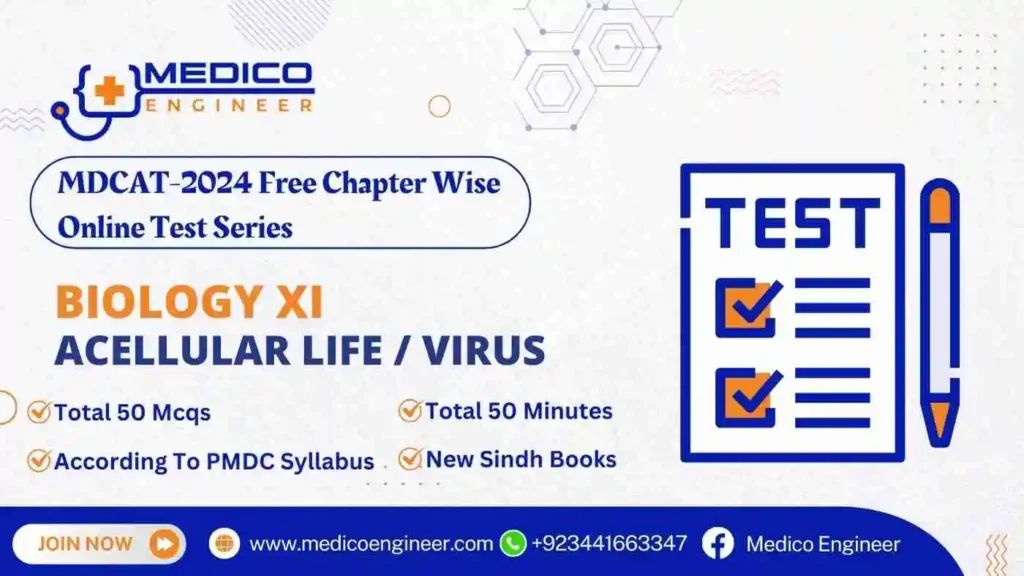 Biology Xi Acellular life or virus mdcat online test